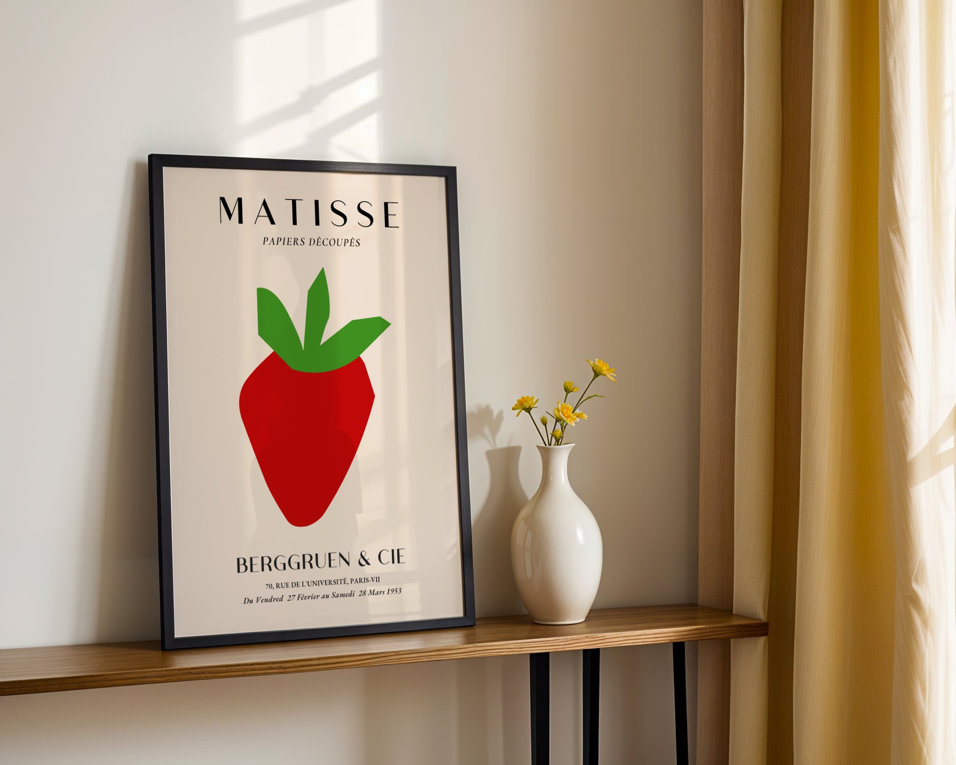 Matisse Red Strawberry Cut-Out Framed Poster - View 2