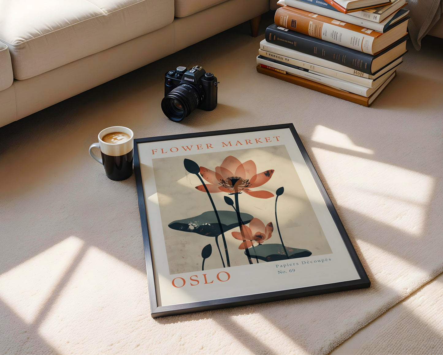 Oslo Flower Market Lotus Framed Poster – Framed Wall Art Poster - Image 4