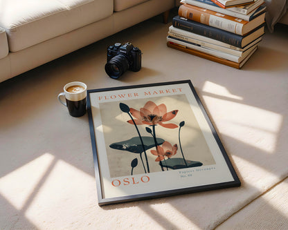 Oslo Flower Market Lotus Framed Poster – Framed Wall Art Poster - Image 4