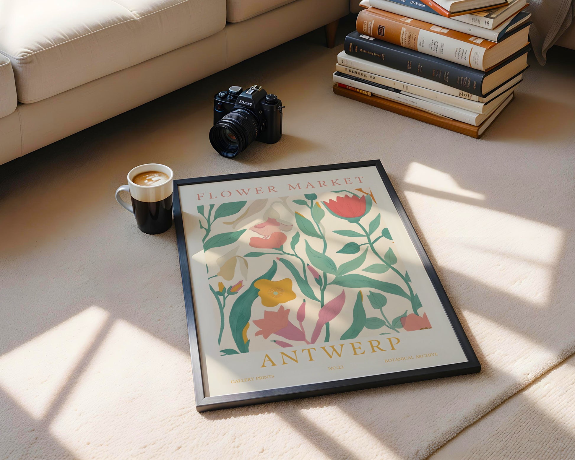 Antwerp Flower Market Botanical Framed Poster – Framed Wall Art Poster - Image 4