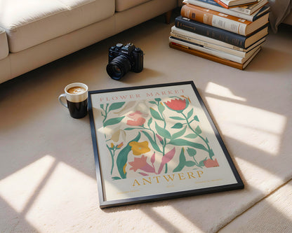 Antwerp Flower Market Botanical Framed Poster – Framed Wall Art Poster - Image 4