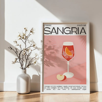 Classic Sangria Cocktail Framed Wall Art – Framed Wall Art Poster - Image 4