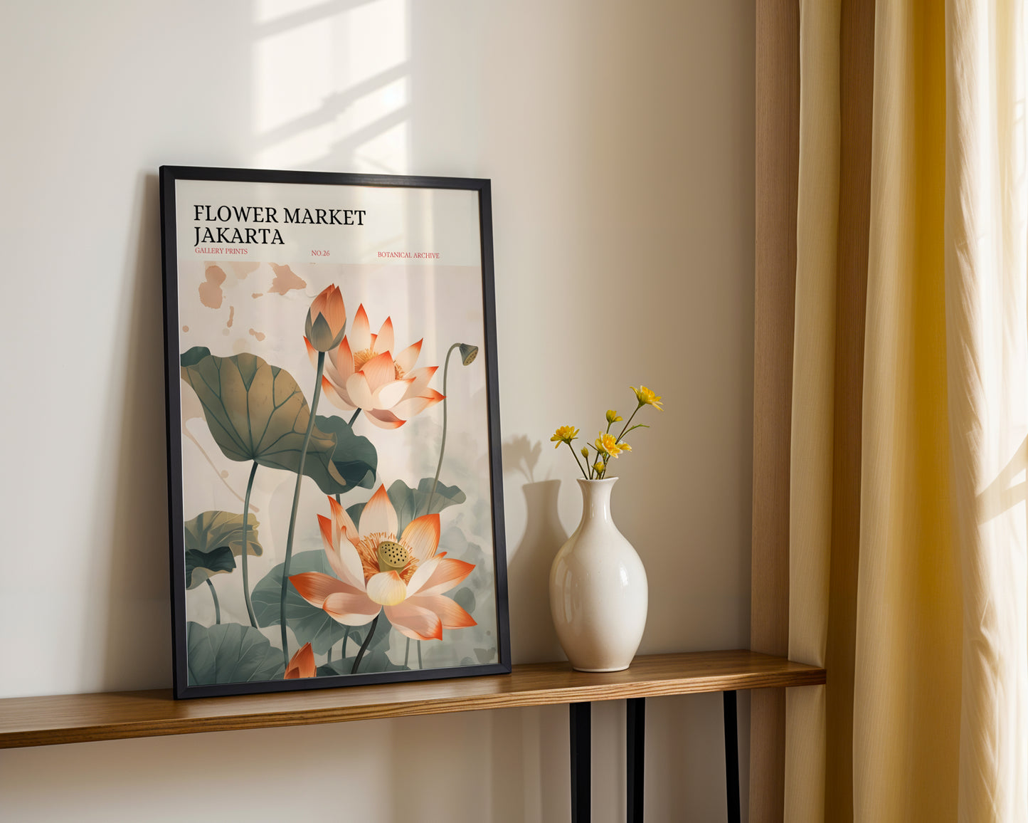 Jakarta Flower Market Lotus Botanical Framed Poster – Framed Wall Art Poster - Image 3