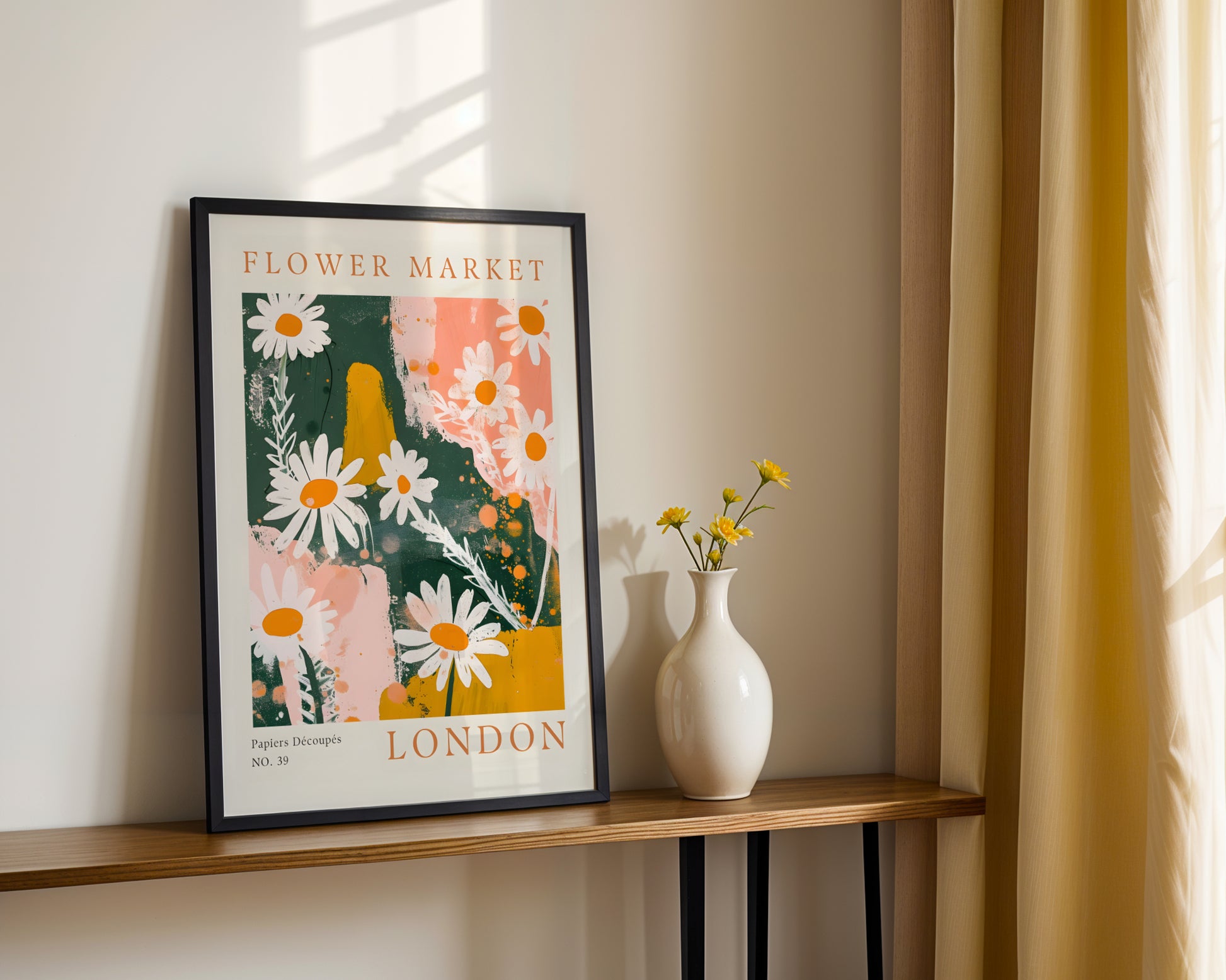 London Flower Market Daisies Framed Poster – Framed Wall Art Poster - Image 3
