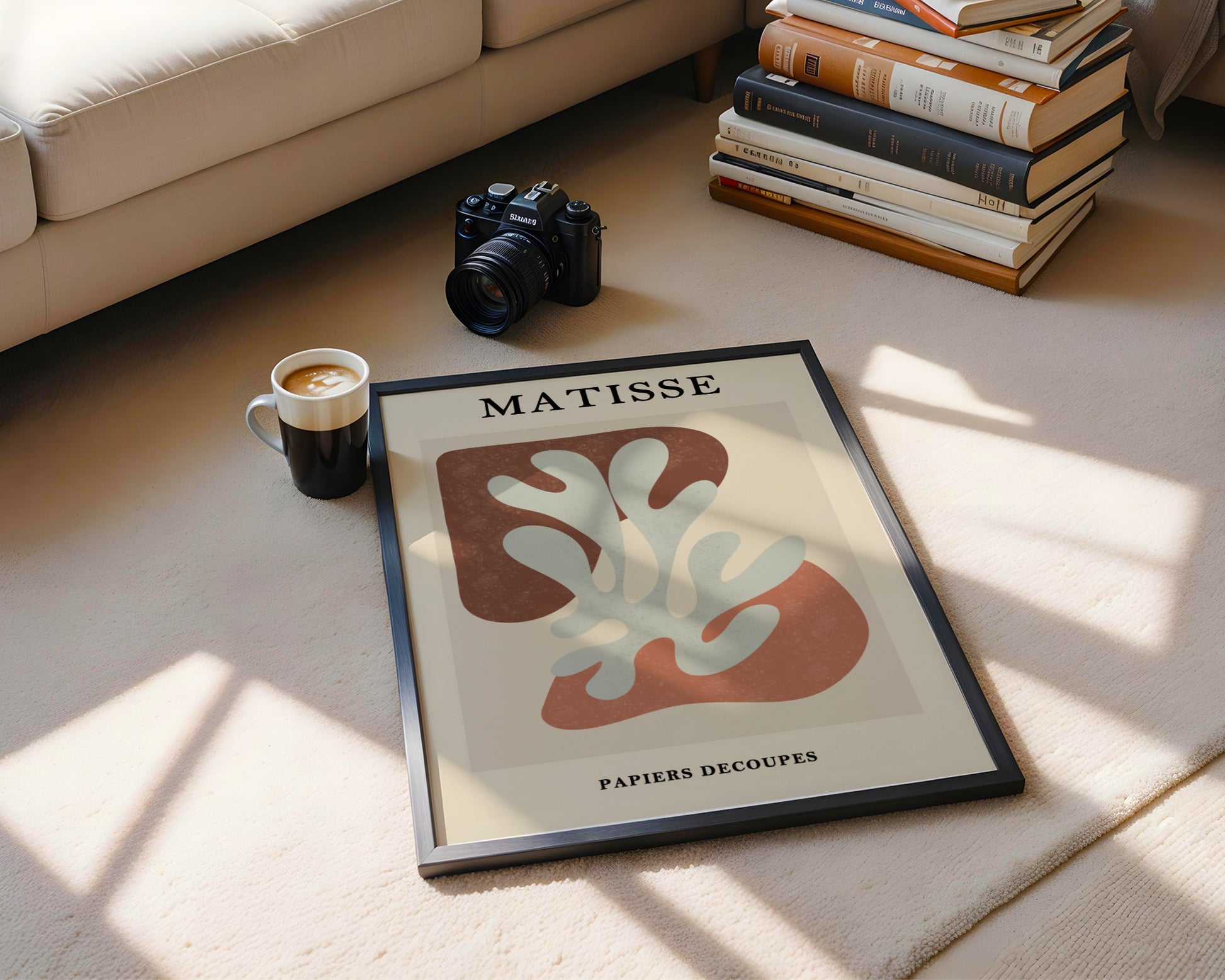 Matisse Papiers Découpés Abstract Organic Framed Art - View 3