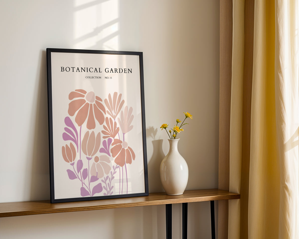 Botanical Garden Abstract Flower Framed Poster – Framed Wall Art Poster - Image 3