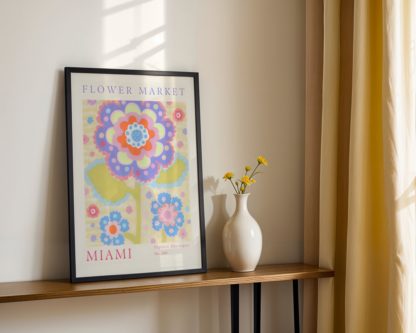 Miami Flower Market Abstract Floral Framed Poster – Framed Wall Art Poster - Image 3