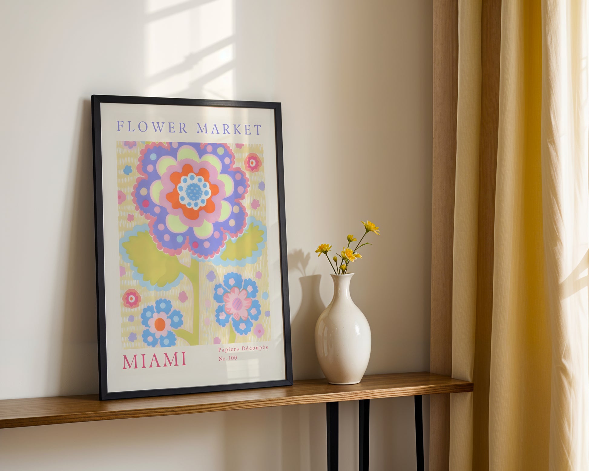 Miami Flower Market Abstract Floral Framed Poster – Framed Wall Art Poster - Image 3