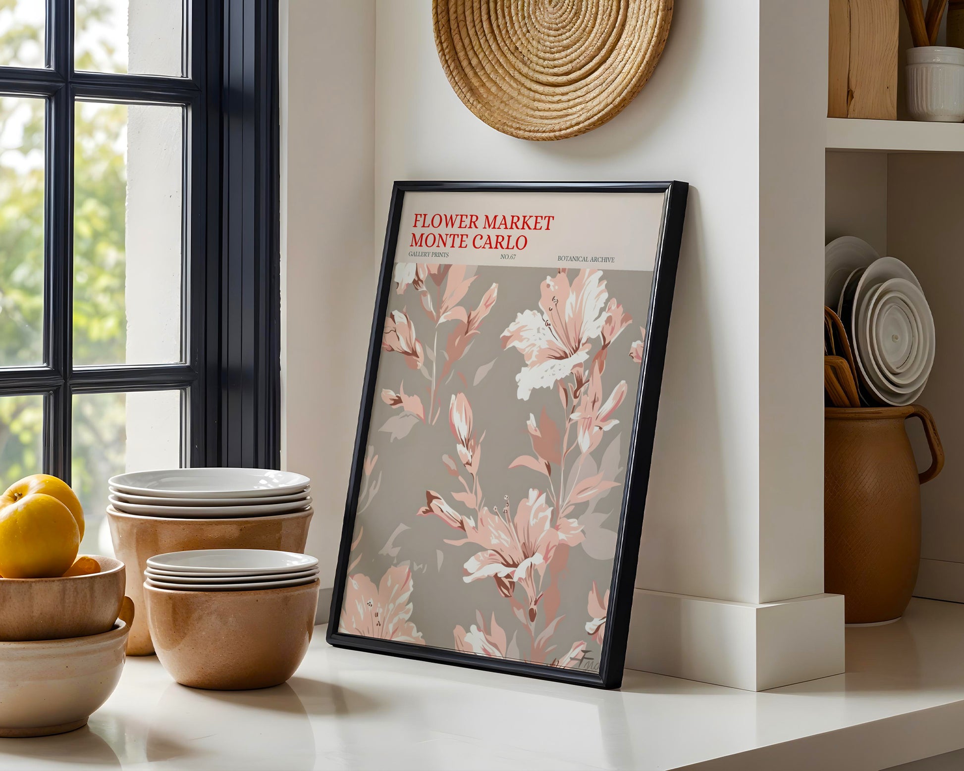 Flower Market Monte Carlo Botanical Floral Framed Poster – Framed Wall Art Poster - Image 2
