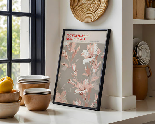 Flower Market Monte Carlo Botanical Floral Framed Poster – Framed Wall Art Poster - Image 2