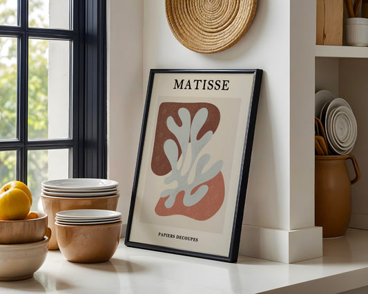 Matisse Papiers Découpés Abstract Organic Framed Art - View 1
