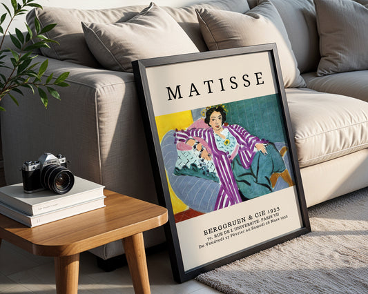 Matisse 1953 Exhibition Reclining Woman Framed Art - View 2