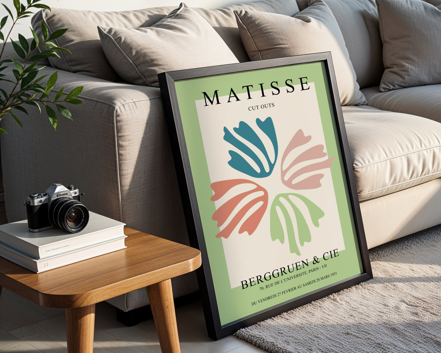 Matisse Cut Outs Abstract Floral Framed Poster - View 4