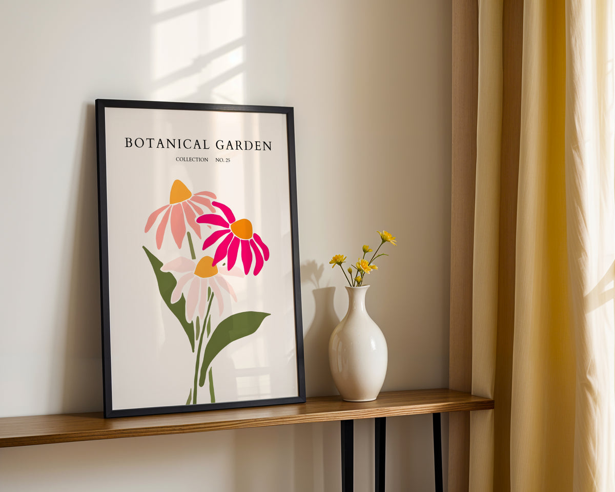 Botanical Garden Abstract Flowers Framed Poster – Framed Wall Art Poster - Image 3