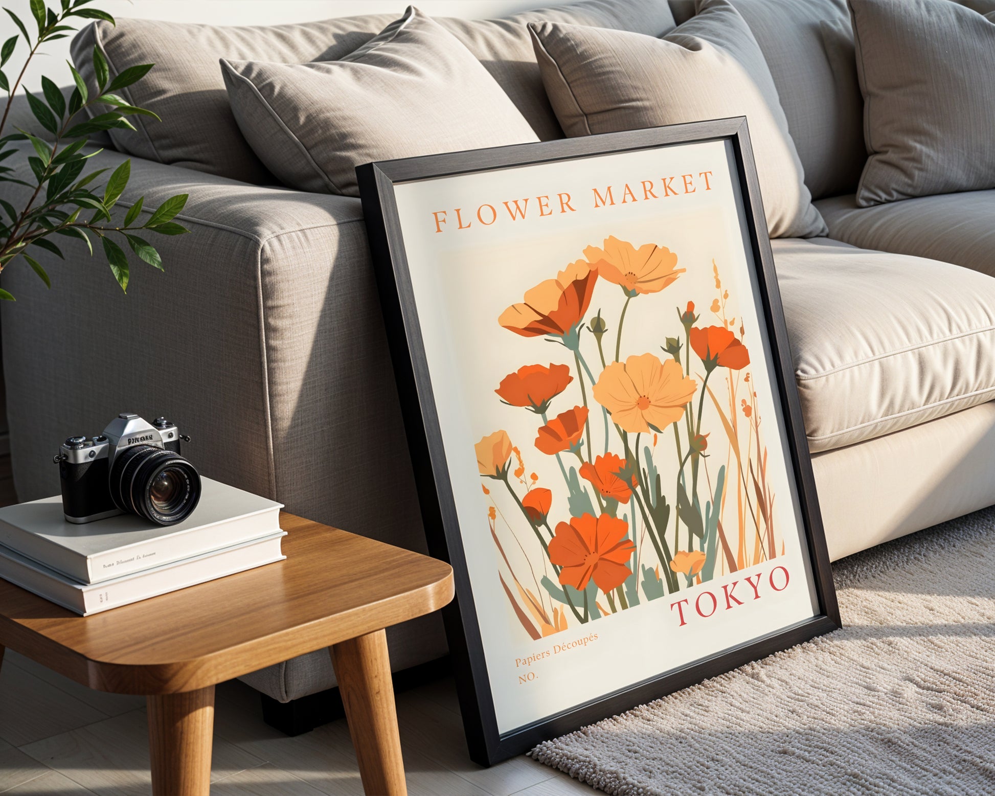 Tokyo Flower Market Poppies Framed Poster – Framed Wall Art Poster - Image 2