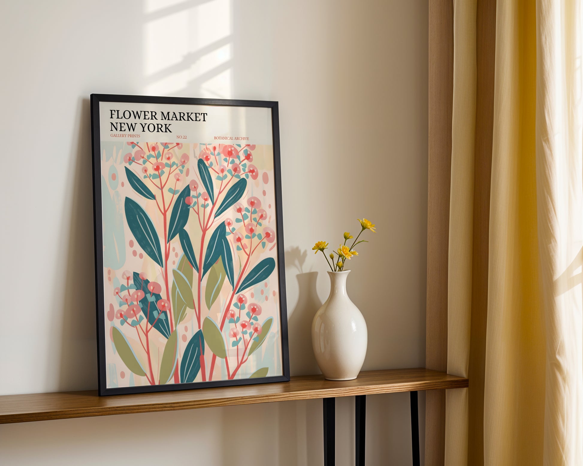 Flower Market New York Botanical Framed Art – Framed Wall Art Poster - Image 3