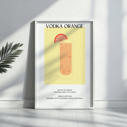 Vodka Orange Cocktail Recipe Bar Wall Art – Framed Wall Art Poster - Image 4