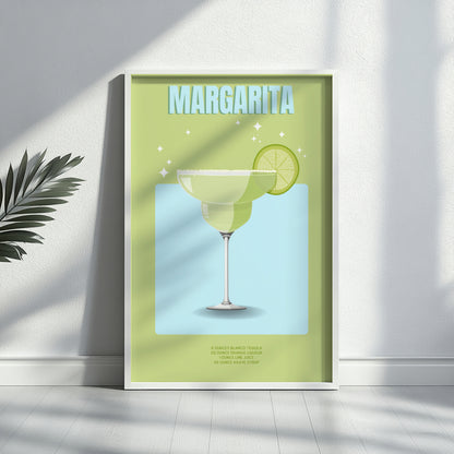 Vibrant Margarita Cocktail Recipe Framed Poster – Framed Wall Art Poster - Image 4