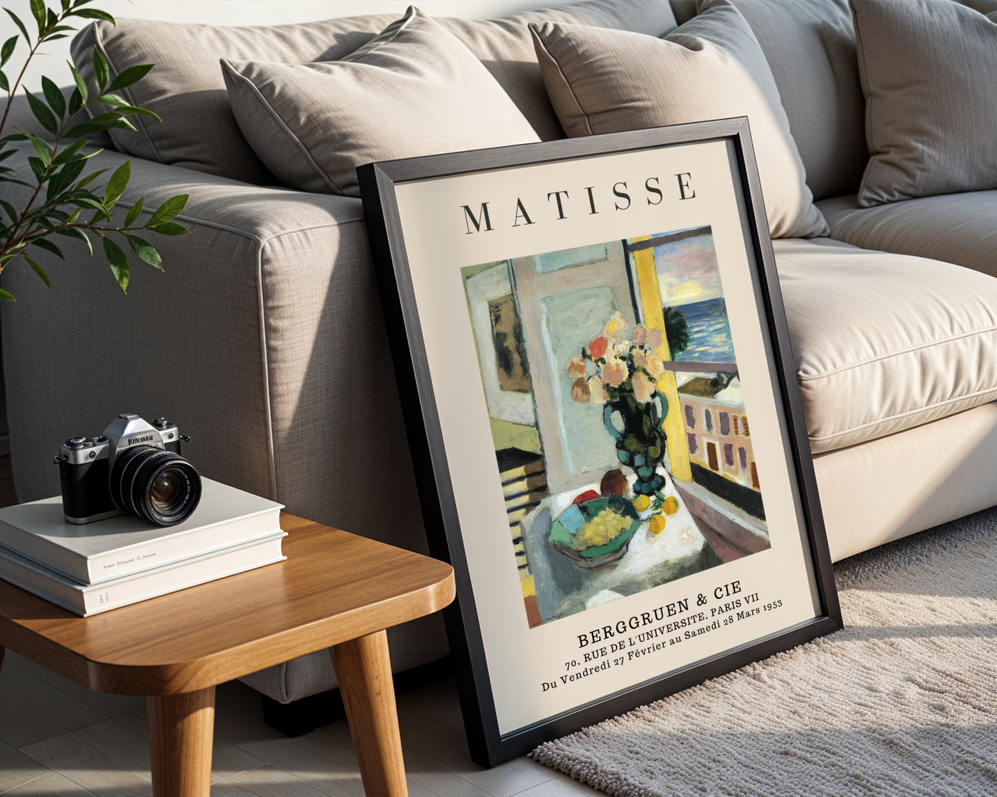 Matisse Still Life Window Seascape Framed Poster - View 2