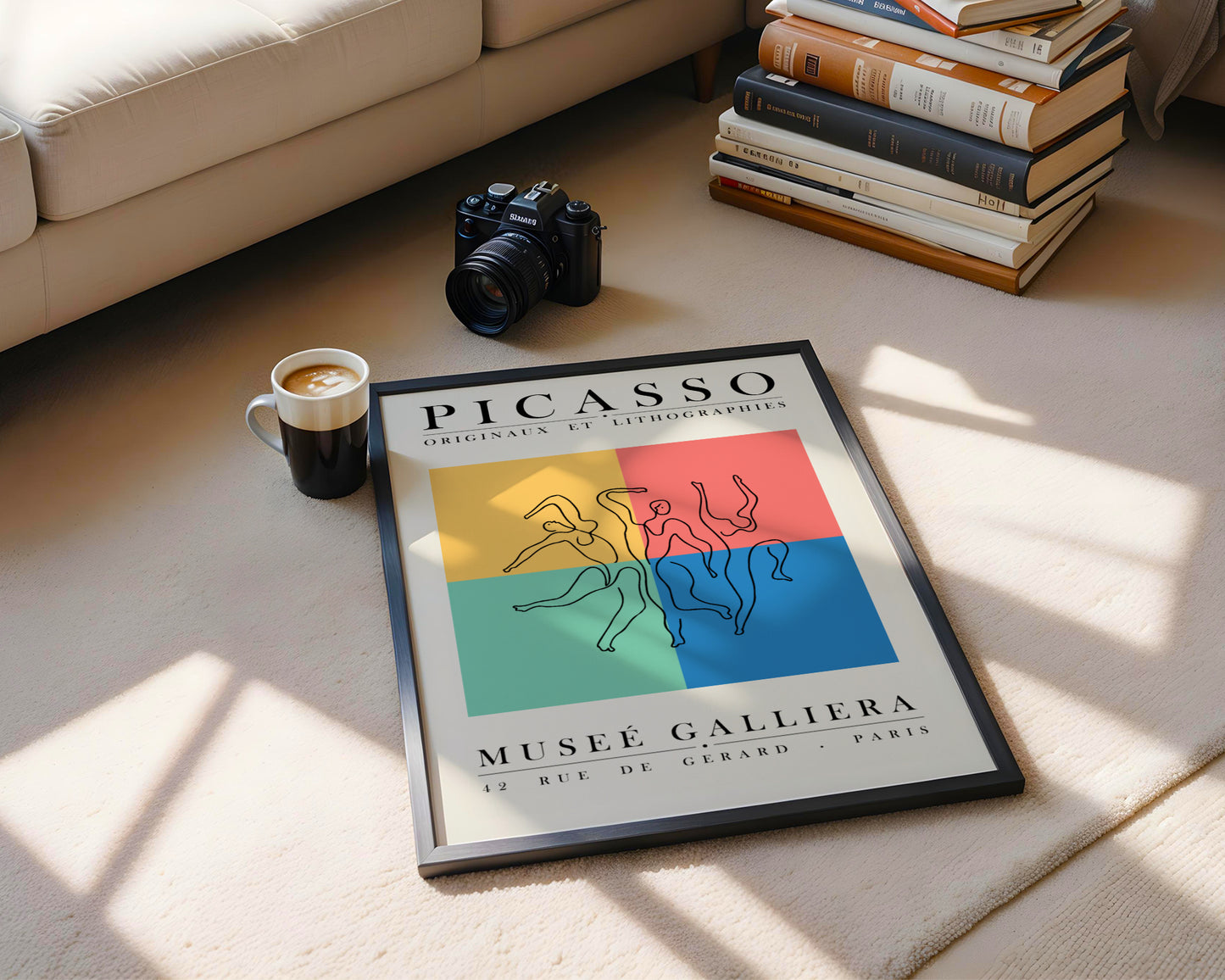 Picasso Abstract Dancers Exhibition Modern Art Framed Poster - View 1