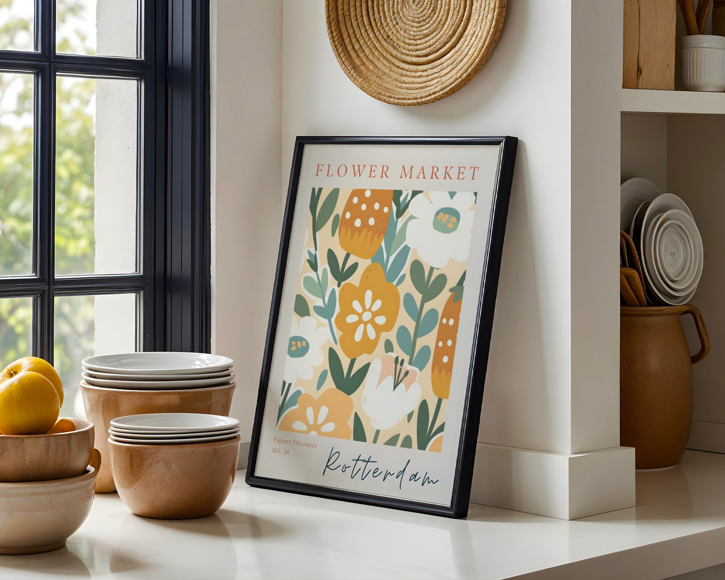 Rotterdam Flower Market Abstract Floral Framed Poster – Framed Wall Art Poster - Image 3