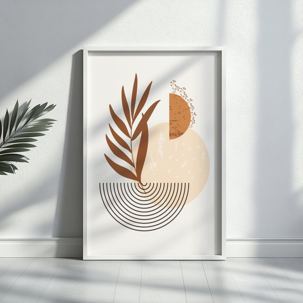Abstract Boho Botanical Framed Poster – Framed Wall Art Poster - Image 3