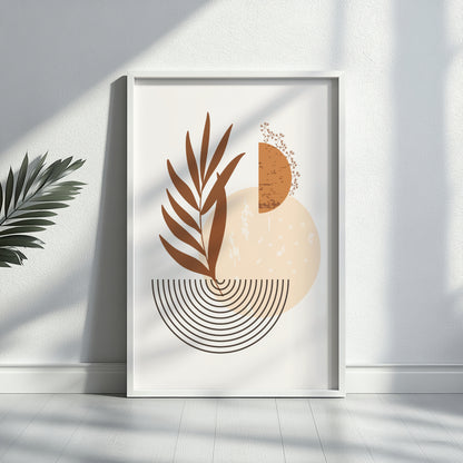 Abstract Boho Botanical Framed Poster – Framed Wall Art Poster - Image 3