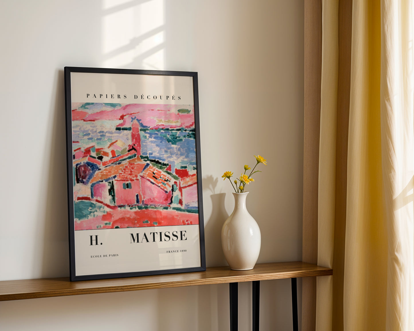 Matisse Inspired Abstract French Landscape Framed Poster - View 3