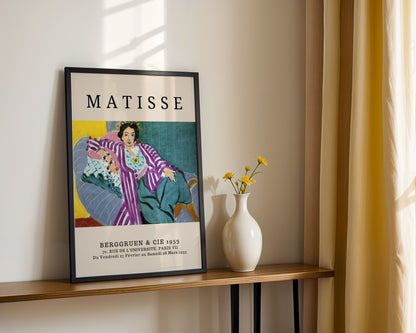 Matisse 1953 Exhibition Reclining Woman Framed Art - View 3