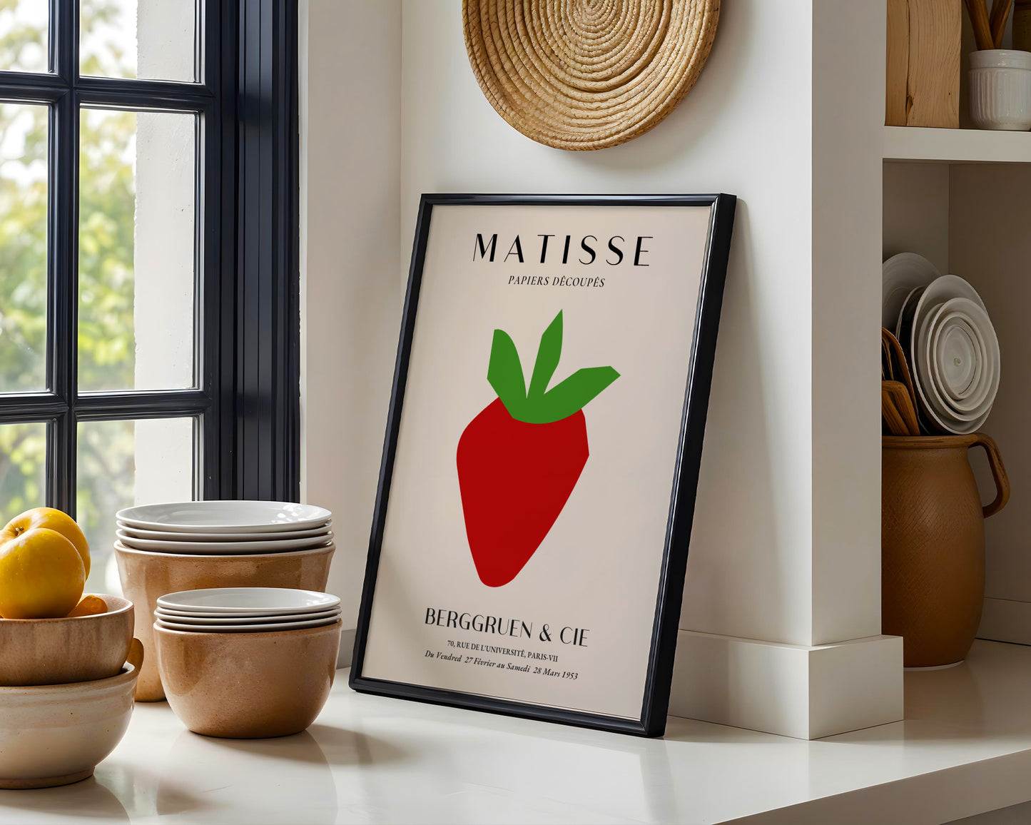Matisse Red Strawberry Cut-Out Framed Poster - View 1