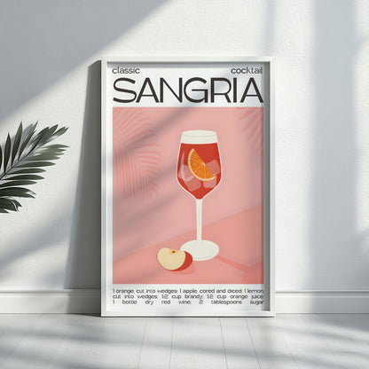 Classic Sangria Cocktail Framed Wall Art – Framed Wall Art Poster - Image 2