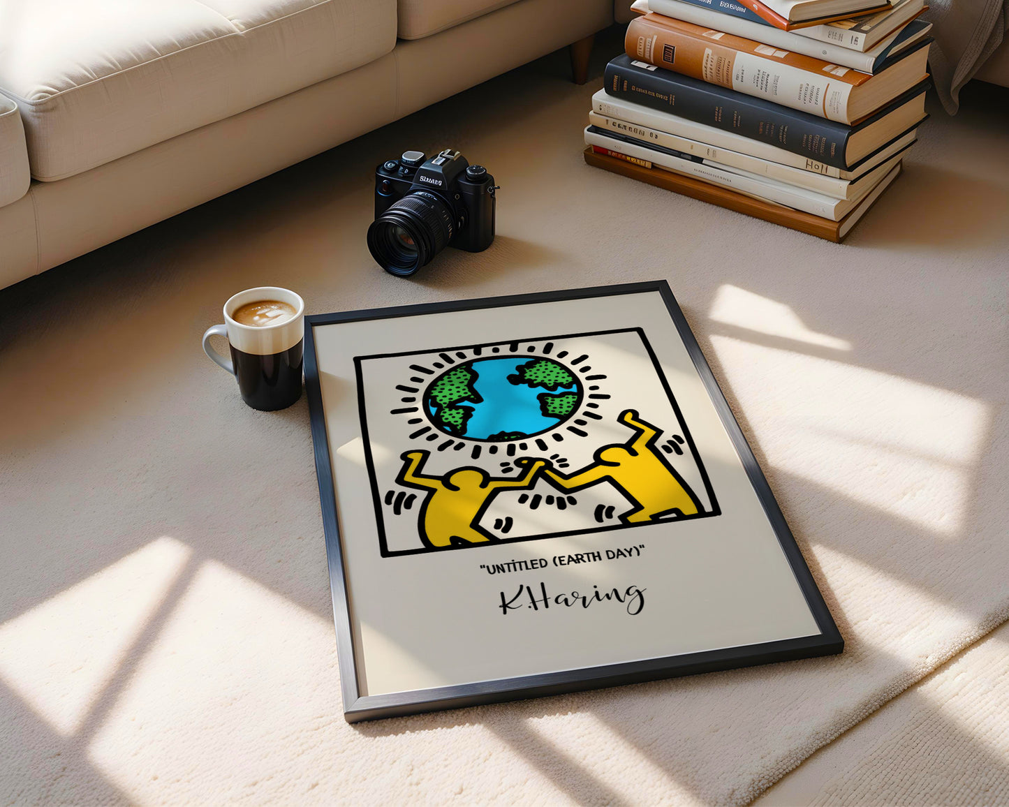Keith Haring Earth Day Celebration Framed Poster - View 3