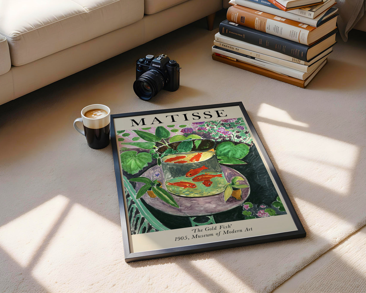 Matisse 'The Gold Fish' Painting Framed Wall Art - View 4