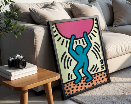 Keith Haring Radiant Man Pop Art Framed Poster - View 1
