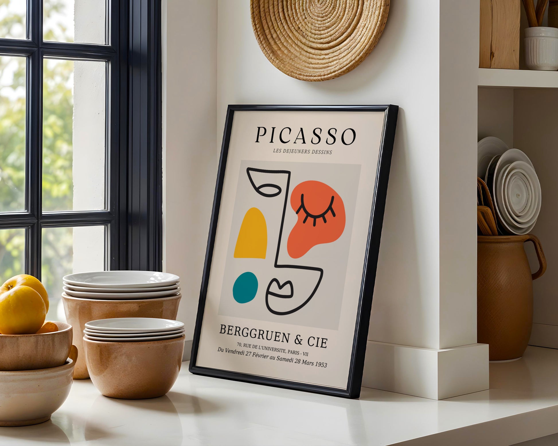 Abstract Picasso Les Dejeuners Dessins Framed Poster - View 4