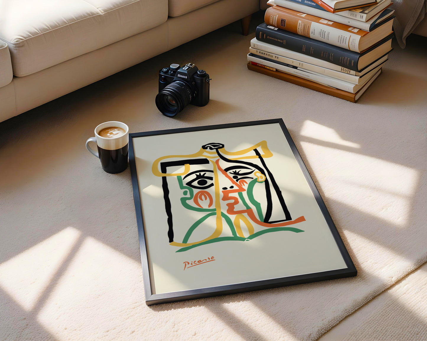 Picasso Abstract Portrait Cubist Framed Poster - View 4