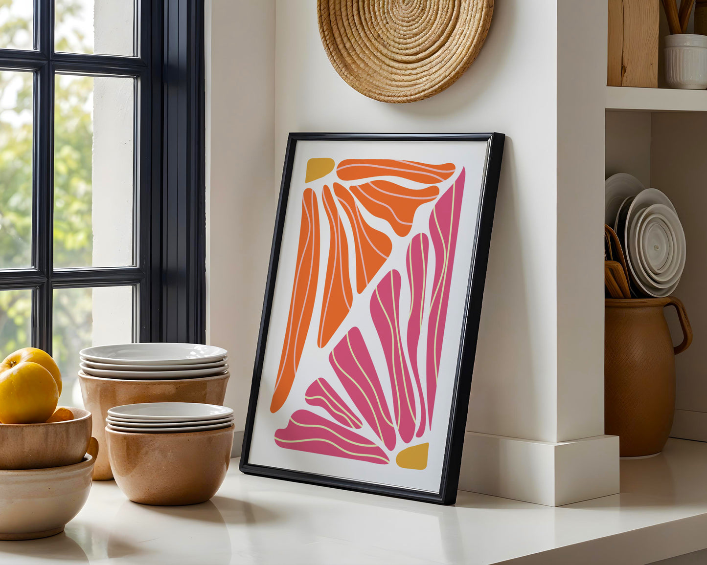 Modern Abstract Floral Petals Colorful Framed Poster – Framed Wall Art Poster - Image 2