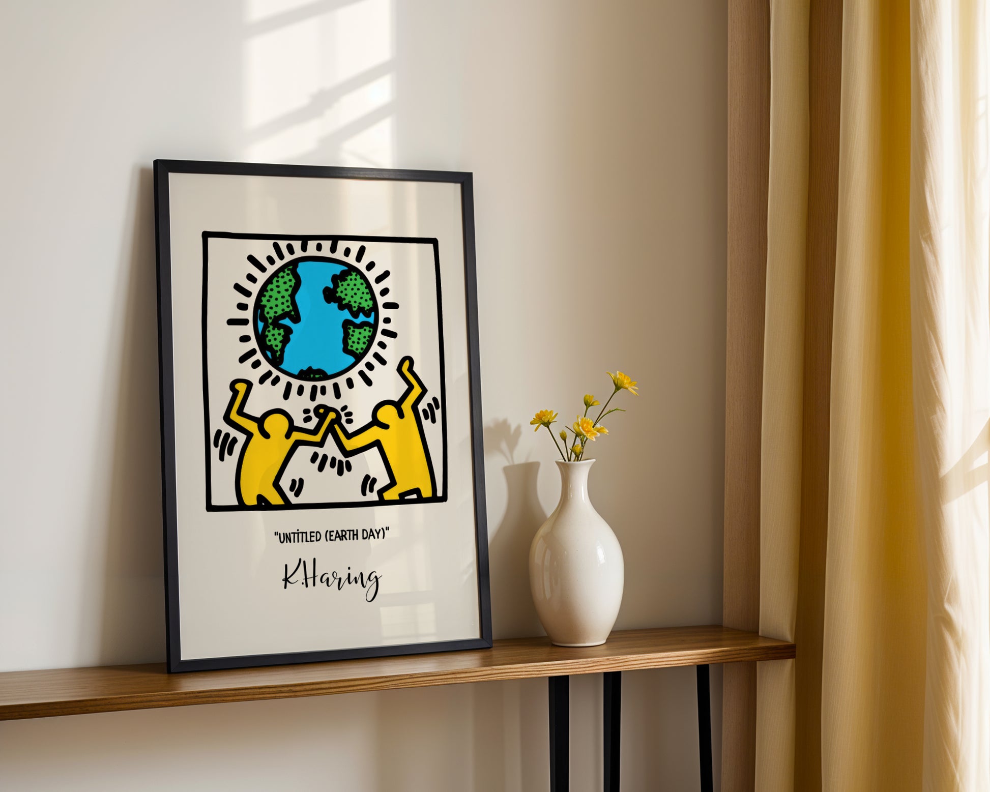 Keith Haring Earth Day Celebration Framed Poster - View 4