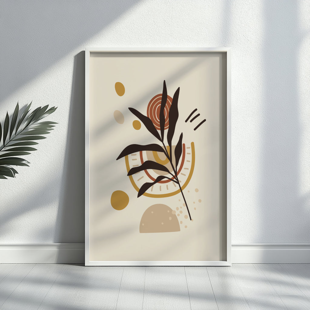 Boho Abstract Botanical Branch Framed Poster – Framed Wall Art Poster - Image 3