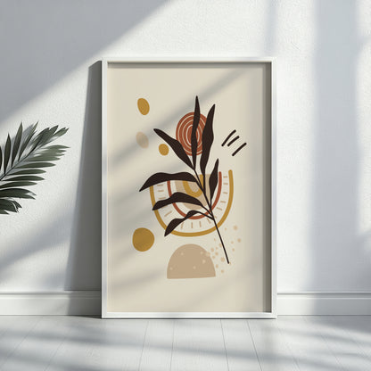 Boho Abstract Botanical Branch Framed Poster – Framed Wall Art Poster - Image 3