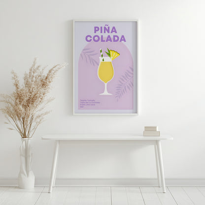 Piña Colada Tropical Cocktail Drink Framed Poster – Framed Wall Art Poster - Image 2