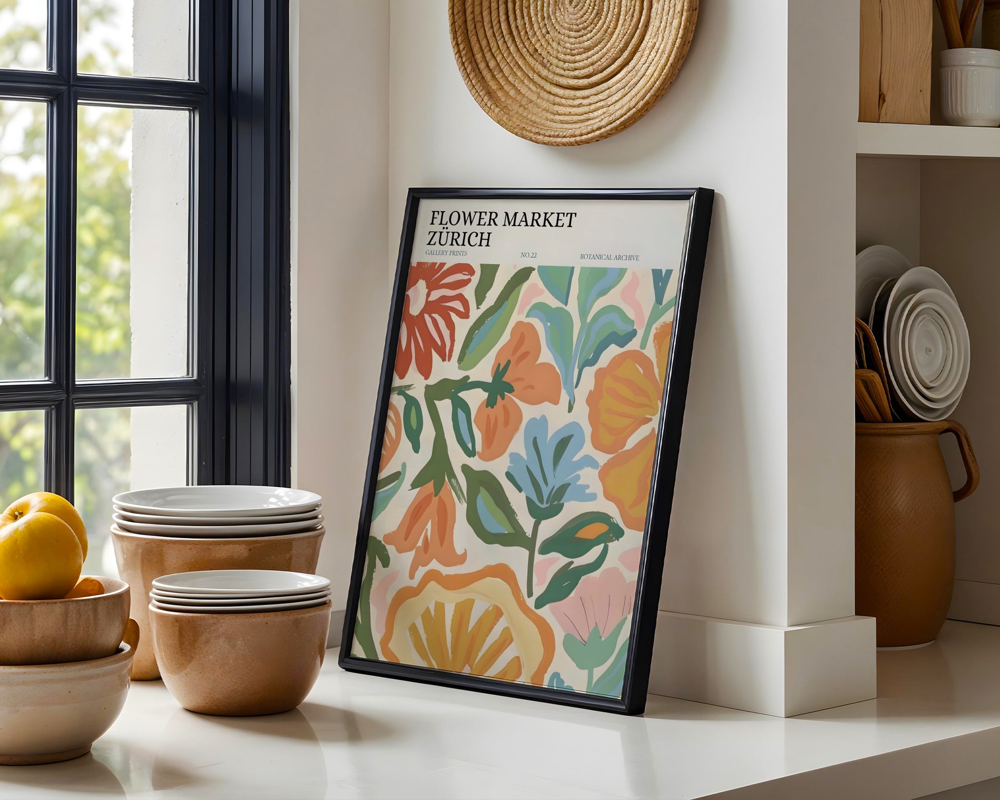 Zurich Flower Market Botanical Framed Poster – Framed Wall Art Poster - Image 3