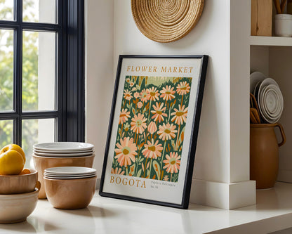 Bogota Flower Market Abstract Floral Framed Poster – Framed Wall Art Poster - Image 4