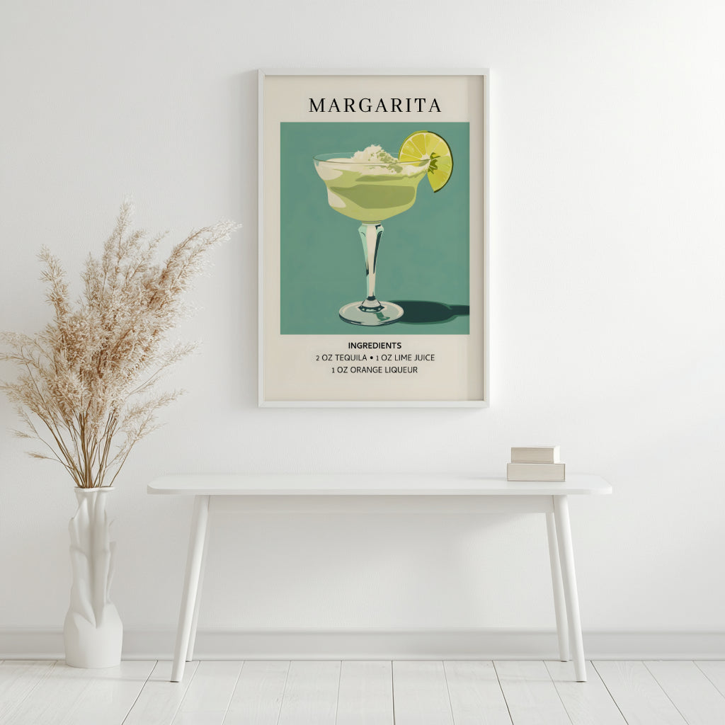 Margarita Cocktail Recipe Modern Framed Poster – Framed Wall Art Poster - Image 3
