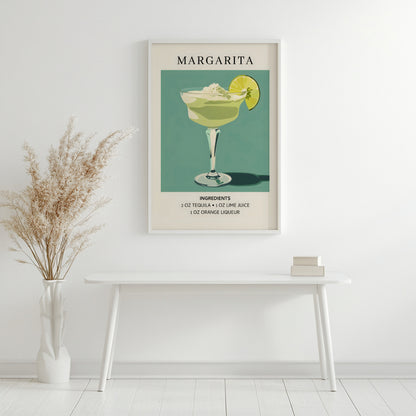 Margarita Cocktail Recipe Modern Framed Poster – Framed Wall Art Poster - Image 3