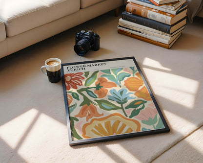 Zurich Flower Market Botanical Framed Poster – Framed Wall Art Poster - Image 4