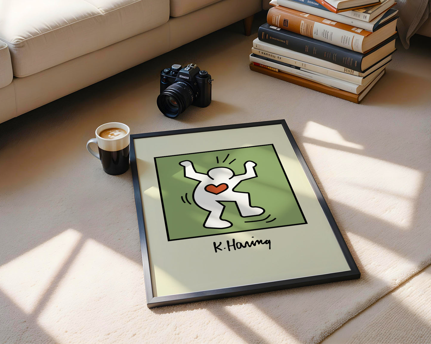 Keith Haring Love Dancer Pop Art Framed Wall Art - View 3