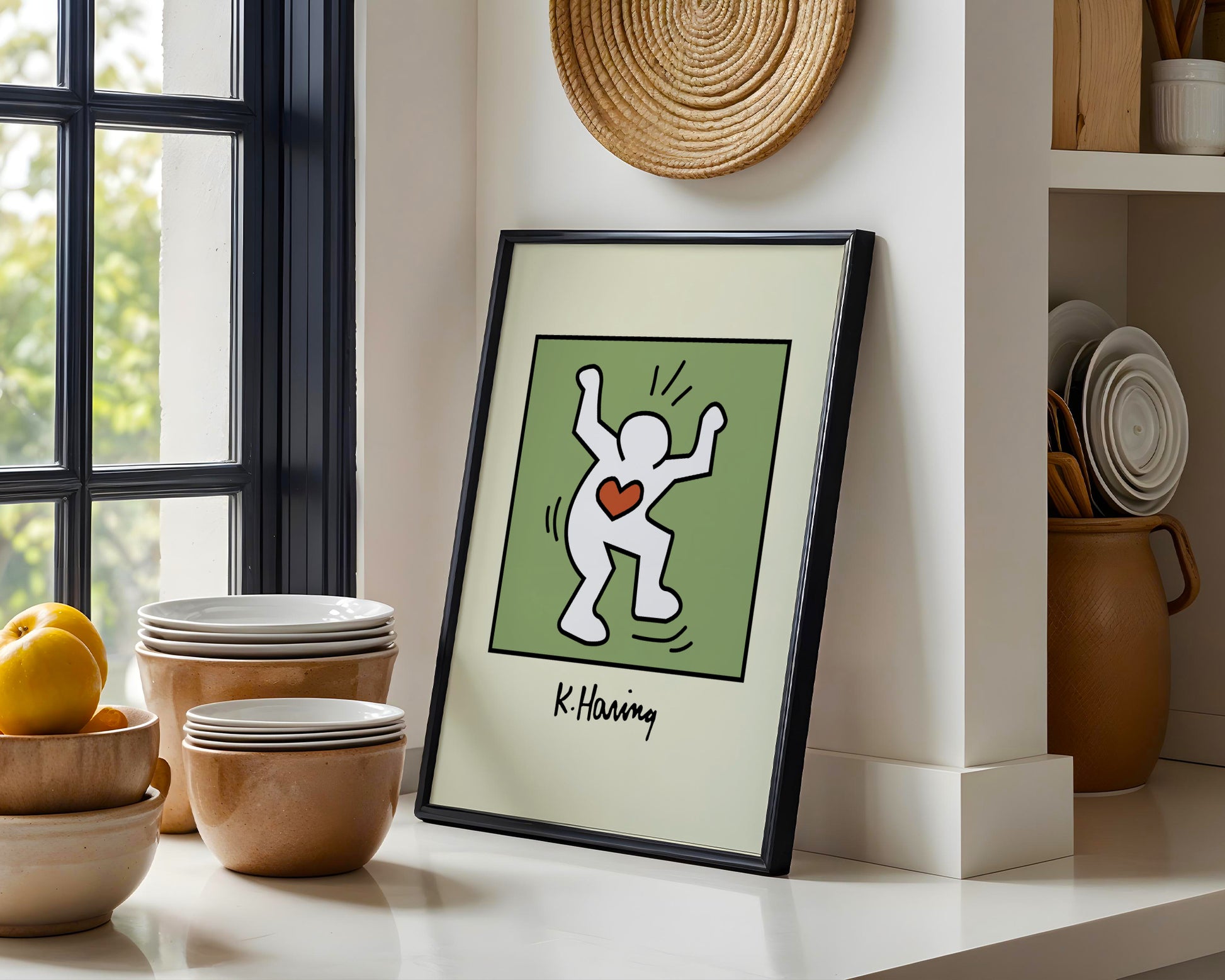 Keith Haring Love Dancer Pop Art Framed Wall Art - View 2