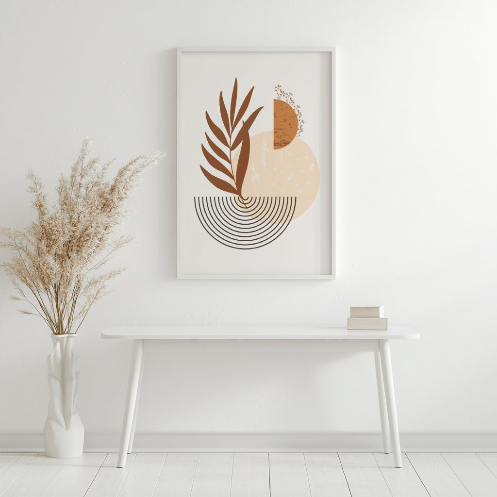 Abstract Boho Botanical Framed Poster – Framed Wall Art Poster - Image 1