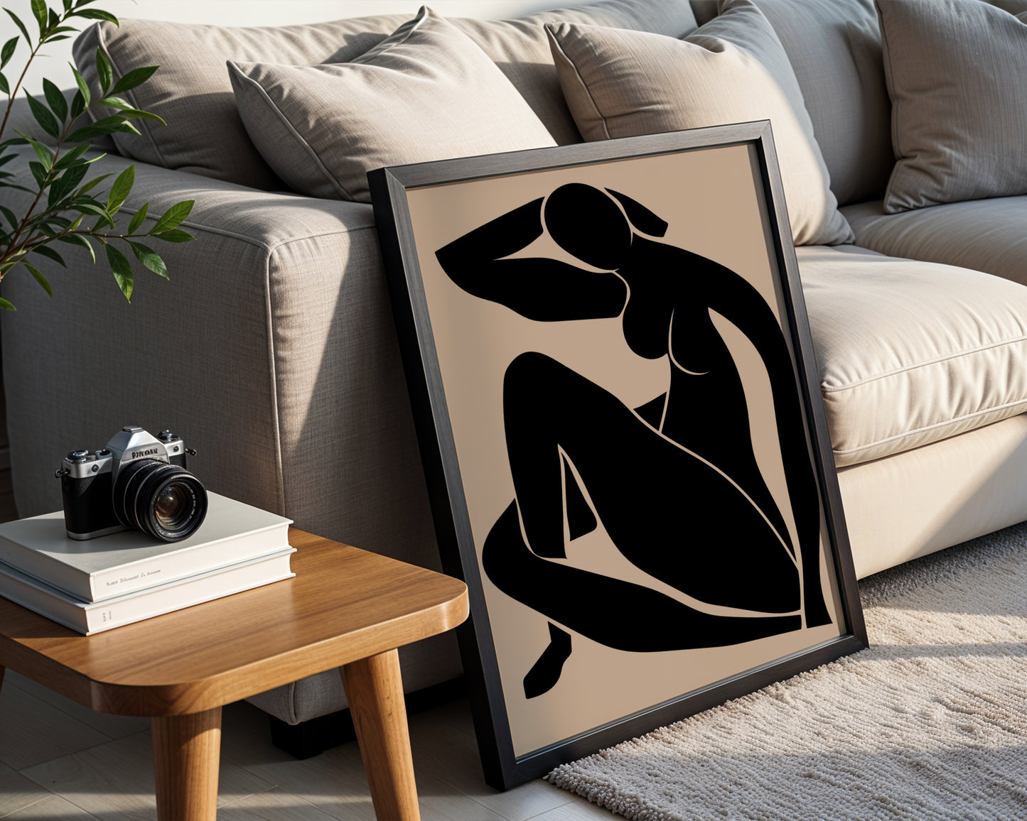 Minimalist Female Silhouette Framed Poster - View 3